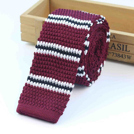 Knitted Striped Men's Ties - Wnkrs