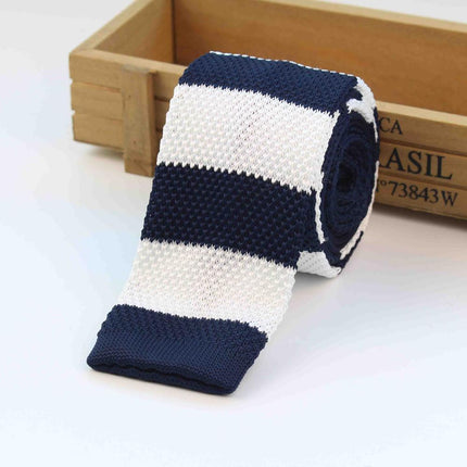 Knitted Striped Men's Ties - Wnkrs