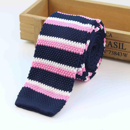 Knitted Striped Men's Ties - Wnkrs