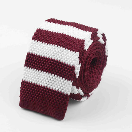 Knitted Striped Men's Ties - Wnkrs