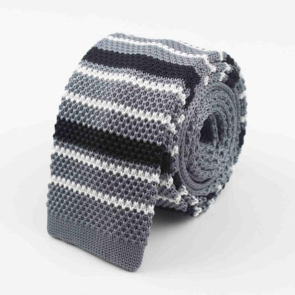 Knitted Striped Men's Ties - Wnkrs