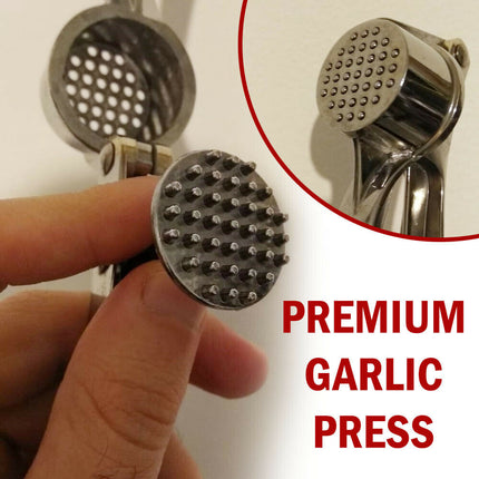 Garlic Press Crusher Mincer Chopper Peeler Squeeze Cutter Stainless Steel Ginger - Wnkrs