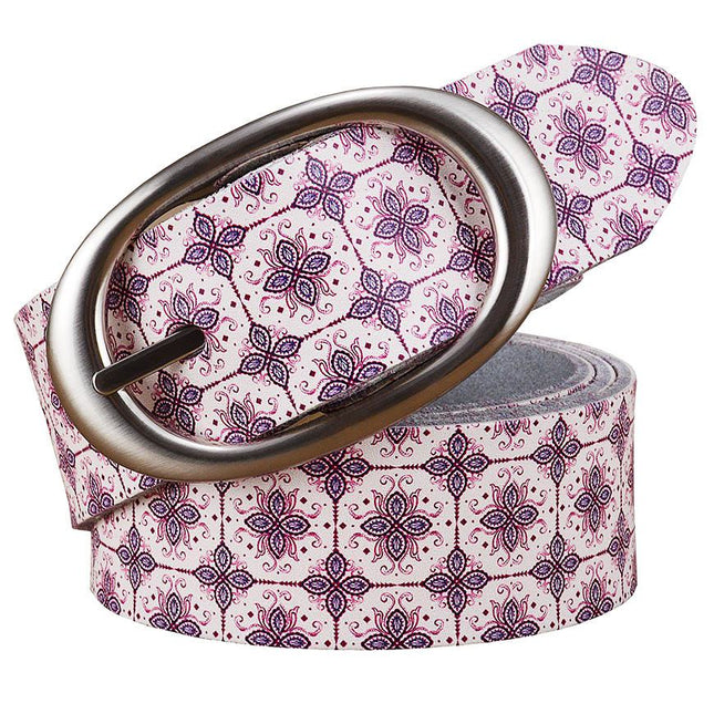 Patterned Leather Belt for Women - Wnkrs