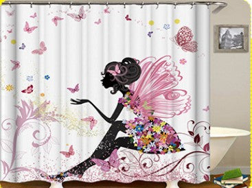 African girl digital print shower curtain - Wnkrs