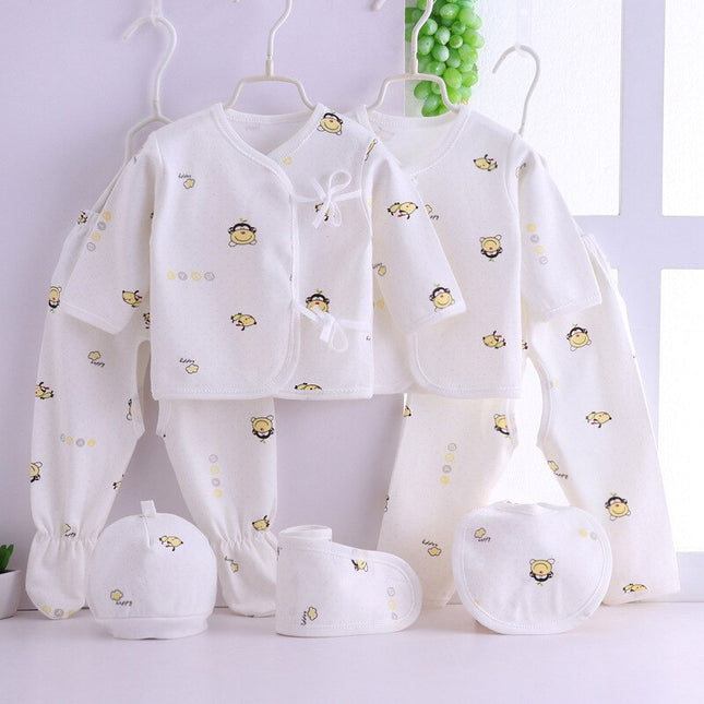 Newborn Baby's Cotton Clothing 7 Pcs Set - Wnkrs