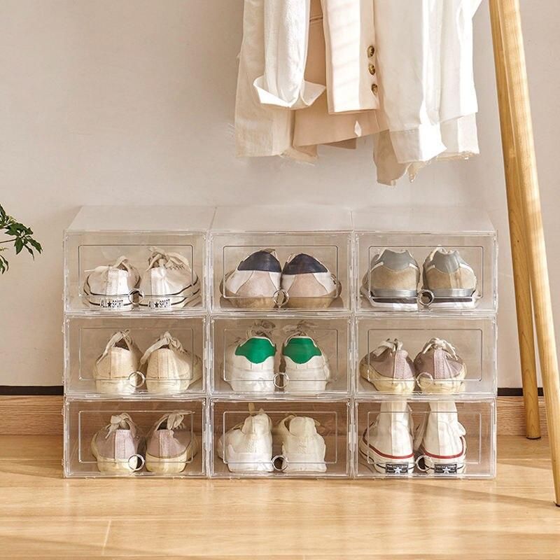 Transparent Shoe Storage Organizer Box