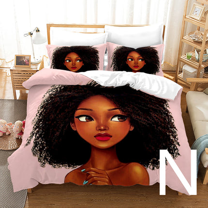 African Girl 3D Printed Bedding Set - Wnkrs