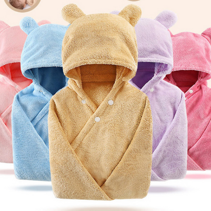 Cotton baby care hooded bath towel - Wnkrs