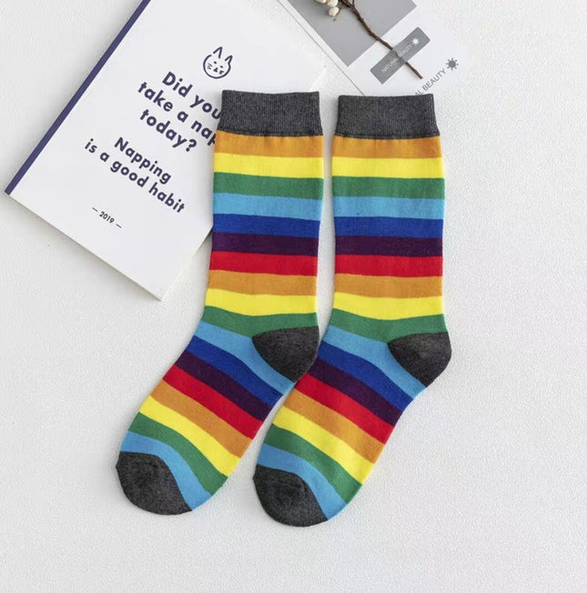 Unisex Striped Rainbow Socks - Wnkrs