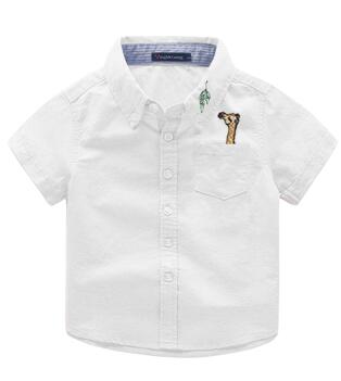 Boy's Solid Color Short Sleeve Shirt - Wnkrs