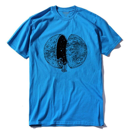 Men's Moon Printed O-Neck T-Shirt - Wnkrs
