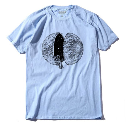 Men's Moon Printed O-Neck T-Shirt - Wnkrs