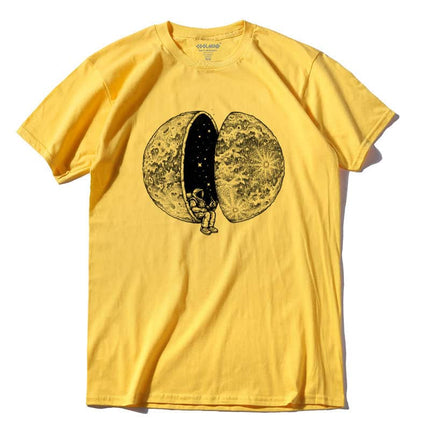 Men's Moon Printed O-Neck T-Shirt - Wnkrs