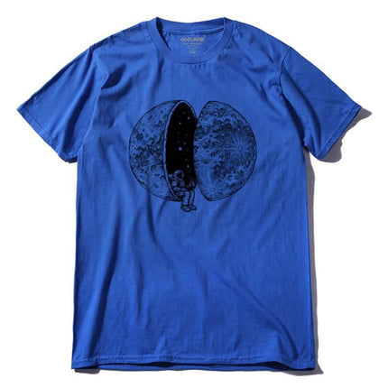 Men's Moon Printed O-Neck T-Shirt - Wnkrs