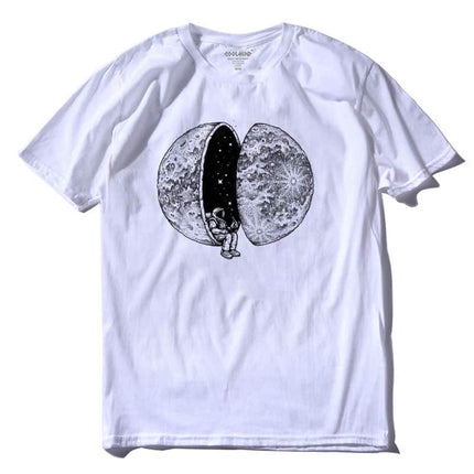 Men's Moon Printed O-Neck T-Shirt - Wnkrs