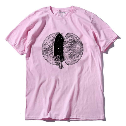 Men's Moon Printed O-Neck T-Shirt - Wnkrs