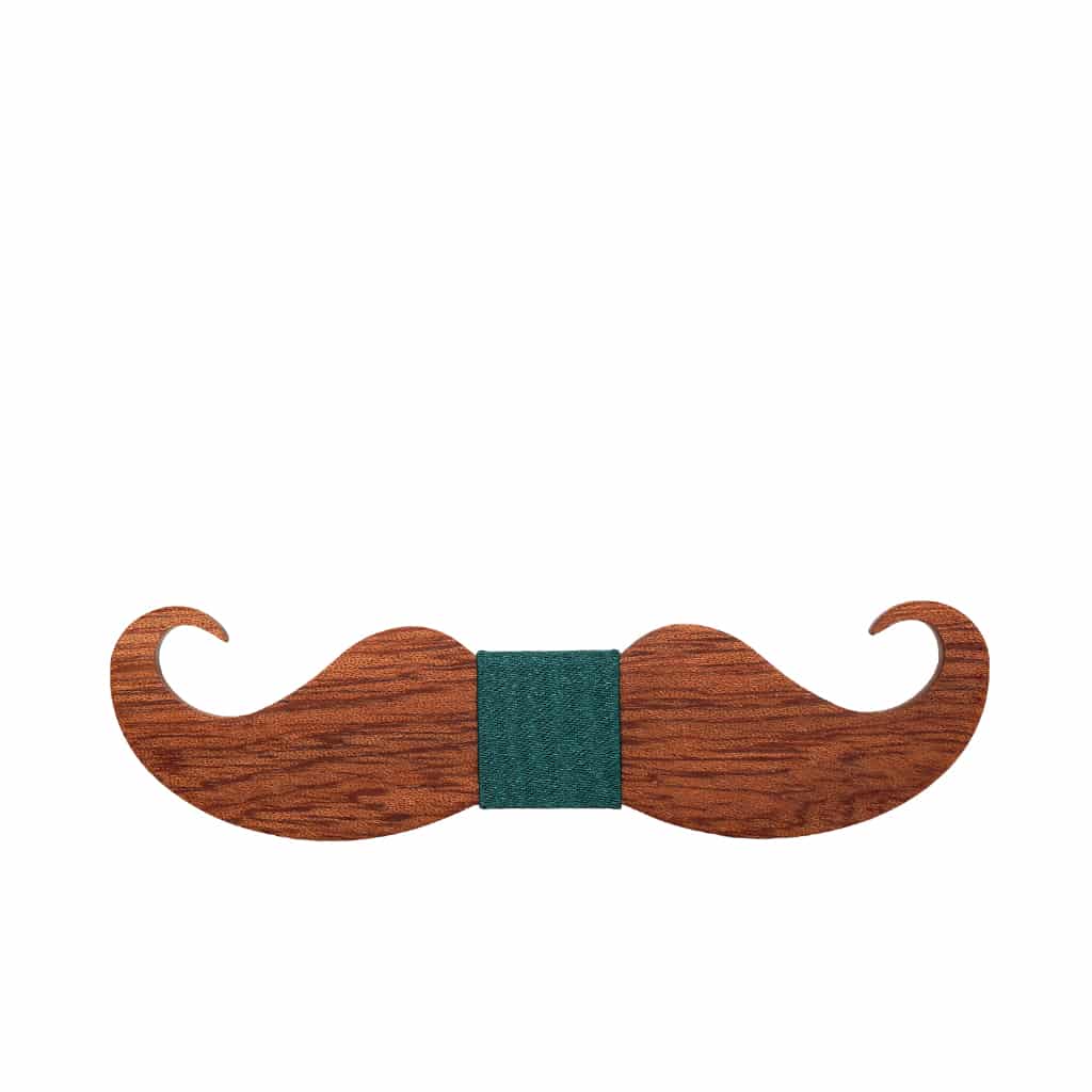 Handmade Mustache Shaped Wooden Bow Tie