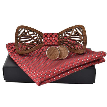Wooden Bow Tie with Scarf Set - Wnkrs