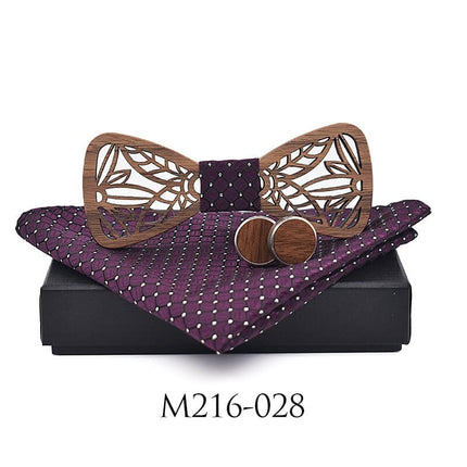 Wooden Bow Tie with Scarf Set - Wnkrs