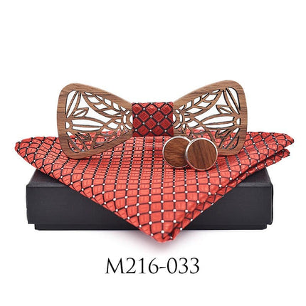 Wooden Bow Tie with Scarf Set - Wnkrs
