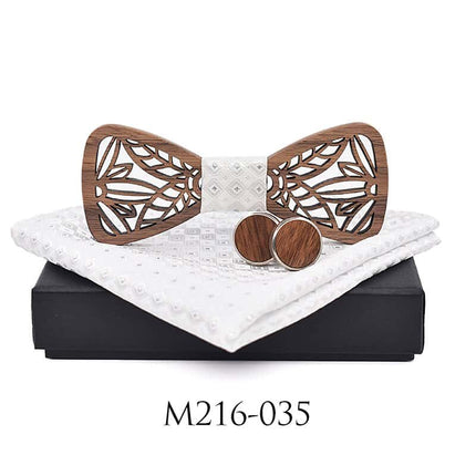Wooden Bow Tie with Scarf Set - Wnkrs