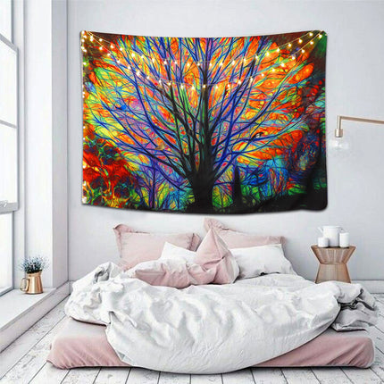 Colorful tree forest tapestry - Wnkrs