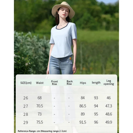 Vaqueros de verano de color azul claro