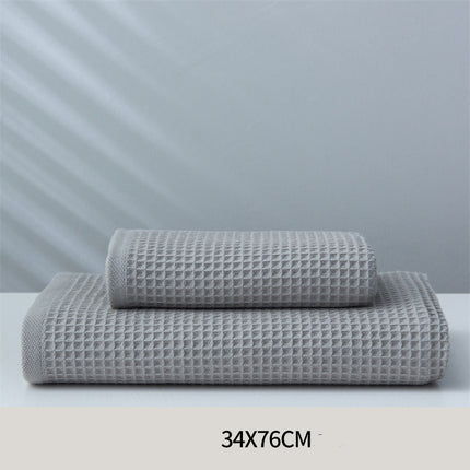 Pure Cotton Japanese-style Absorbent Household Honeycomb Pattern Towel - Wnkrs