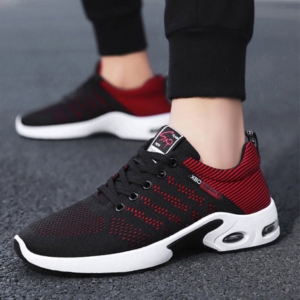 Fashion Mesh Shoes With Striped Design Men Outdoor Breathable  Lace-up Sneakers Csual Lightweight Running Sports Shoes For Men - Wnkrs