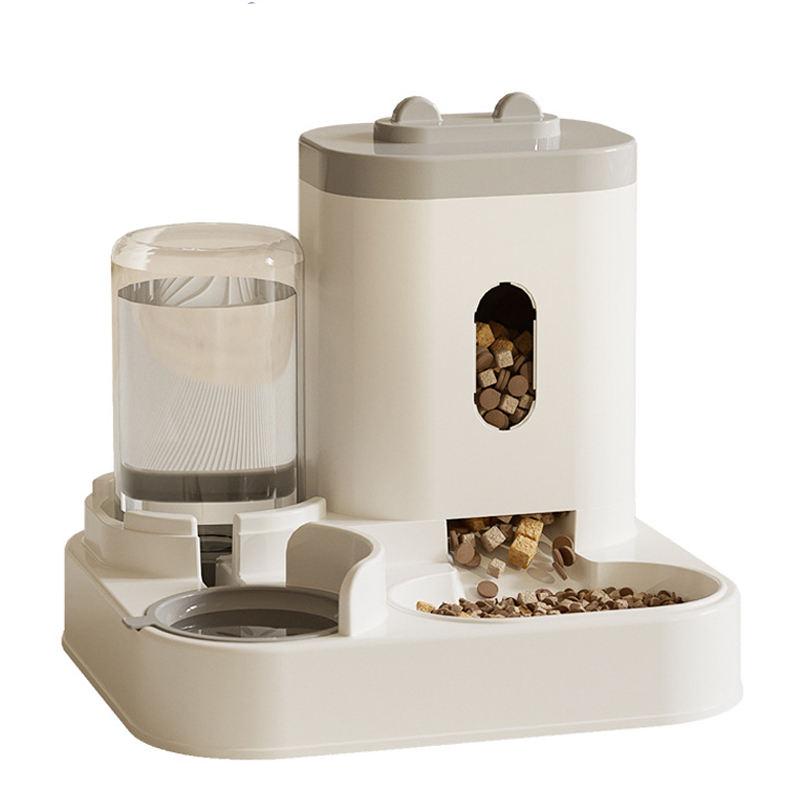 Gravity Pet Feeding Station with Dry-Food and Water Reservoirs