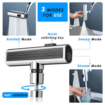 Kitchen Faucet Waterfall Outlet Splash Proof Universal Rotating Bubbler Multifunctional Water Nozzle Extension Kitchen Gadgets - Wnkrs