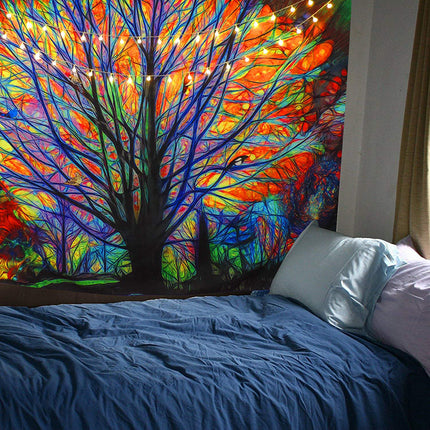 Colorful tree forest tapestry - Wnkrs