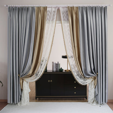 Light Luxury High-end Modern Minimalist Blackout Living Room Bedroom Environmental Protection Curtain - Wnkrs