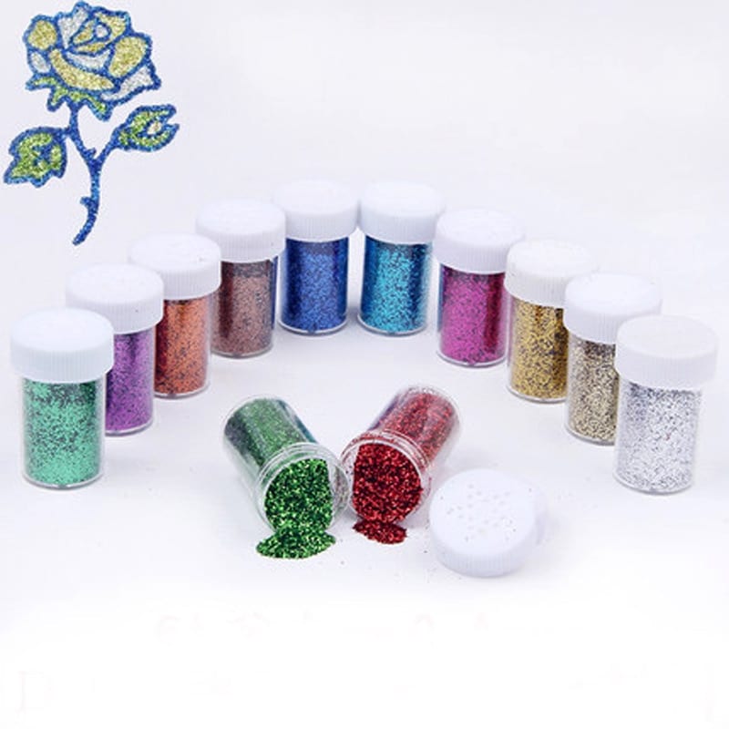 Bottle of Glitter Powder for Art Decor