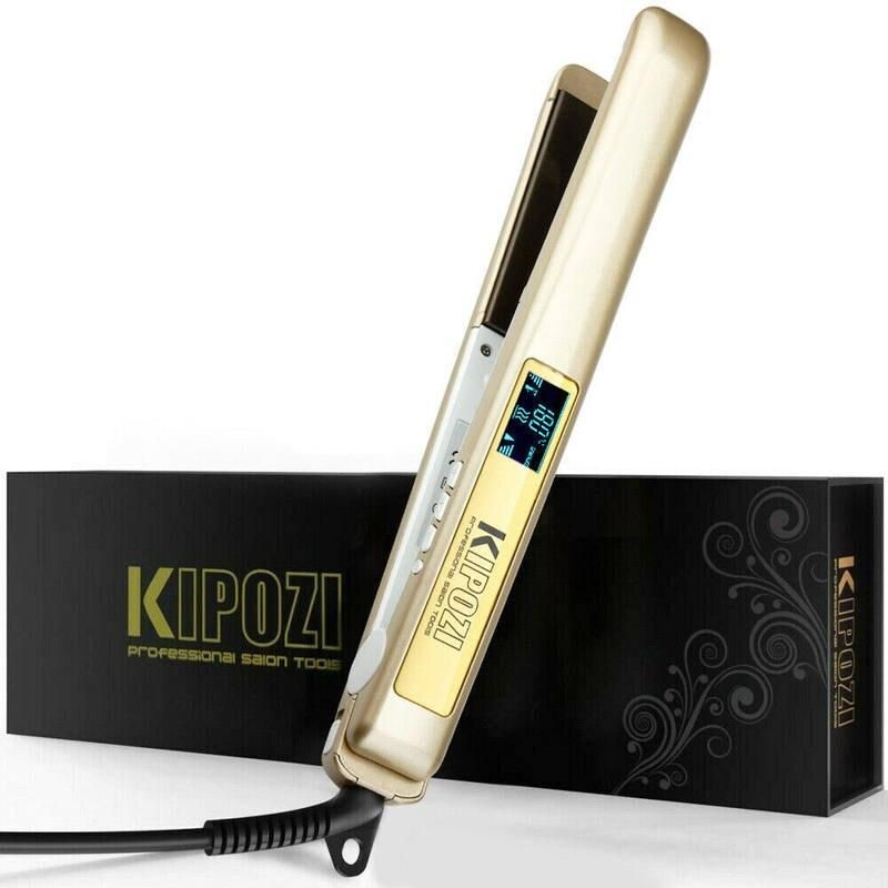 Professional Titanium Plate Flat Iron with LCD Digital Screen