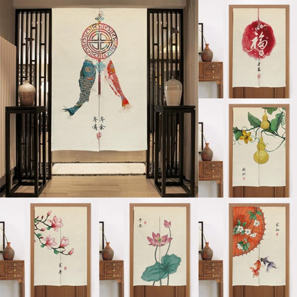 Home Kitchen Bedroom Partition Chinese Style Cloth Curtain - Wnkrs