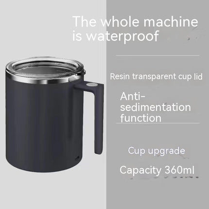 Portable Smart Magnetic Automatic Mixing Coffee Cup Rechargeable Rotating Home Office Travel Stirring Cup - Wnkrs