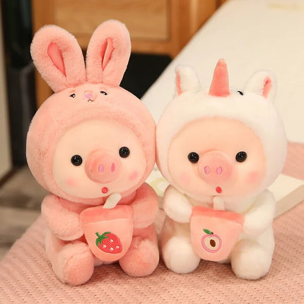 Peluche animal en forme de thé aux perles Kawaii - Cadeau de décoration pour la maison adorable