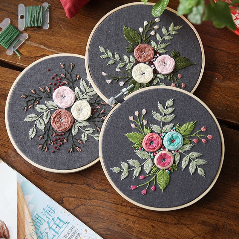Floral Embroidery Kit