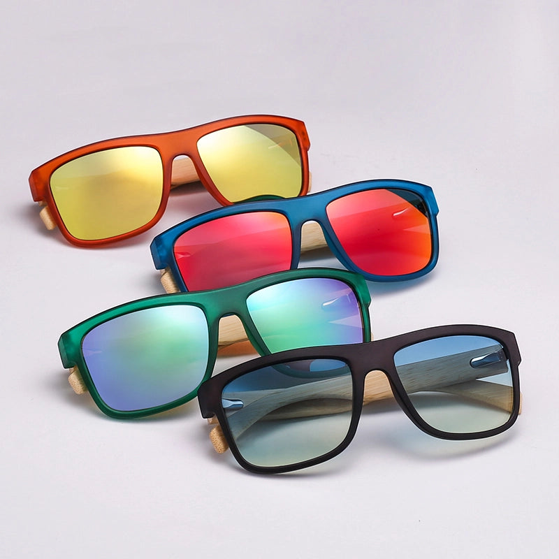 Bamboo-Frame Gradient Sunglasses
