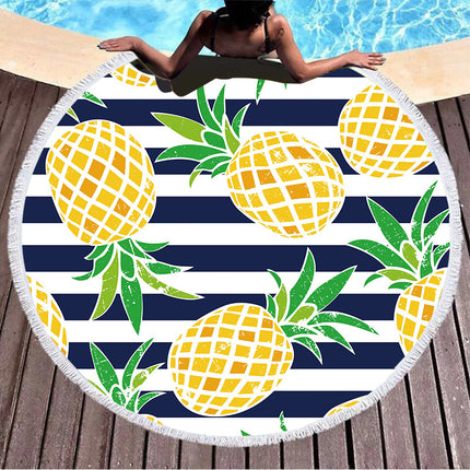 Summer round printed beach towel - Wnkrs