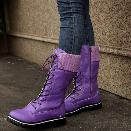 Bottes Martin de couleur unie pour femmes, nouvelle mode