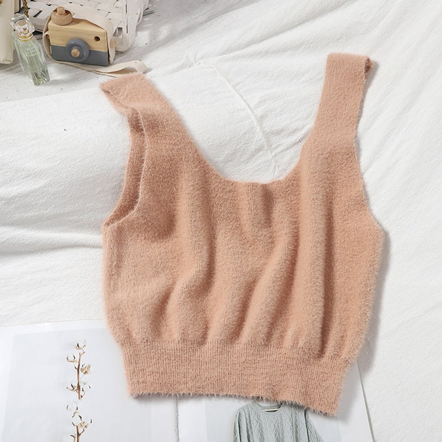 Warm Knitted Crop Top for Women - Wnkrs