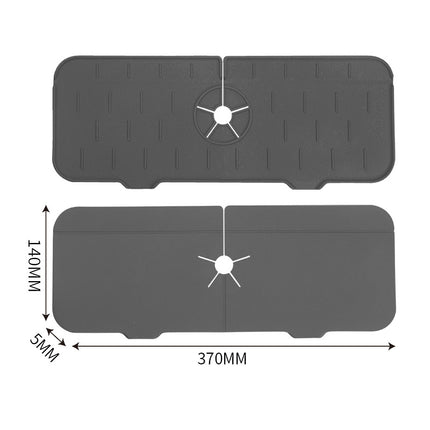 Kitchen Silicone  Faucet Absorbent Mat Sink Splash Guard Silicone Faucet Splash Catcher Countertop Protector For Bathroom Kitchen Gadgets - Wnkrs