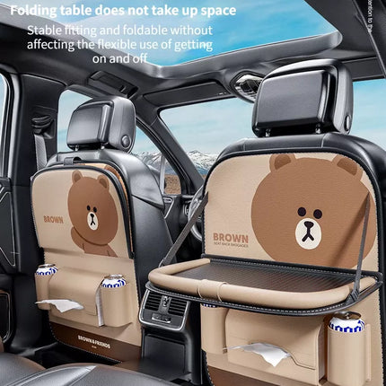Luxury Leather Car Seat Back Organizer - Multi-Pocket Sunshade Storage Solution - Wnkrs
