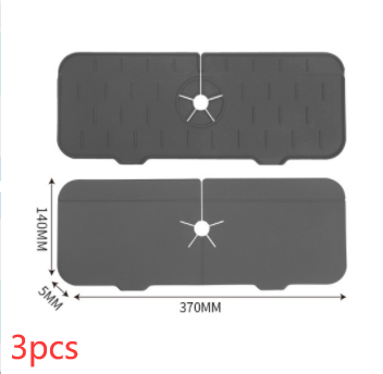 Kitchen Silicone  Faucet Absorbent Mat Sink Splash Guard Silicone Faucet Splash Catcher Countertop Protector For Bathroom Kitchen Gadgets - Wnkrs