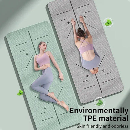 Eco-Friendly Non-Slip Yoga Mat with Carrying Strap - Ideal for Pilates and Fitness - Wnkrs