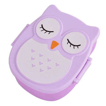 Boîte à lunch pour micro-ondes en forme de hibou : stockage amusant et fonctionnel des aliments pour les enfants