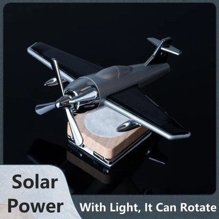 Solar-Powered Rotating Aircraft Car Air Freshener & Ornament - Wnkrs