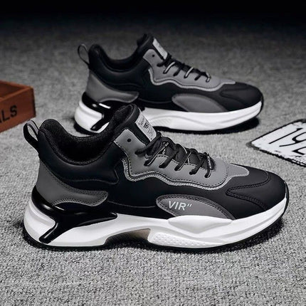 Fashion Black White Sneakers Casual Outdoor Lightweight Breathable Sports Shoes For Men - Wnkrs